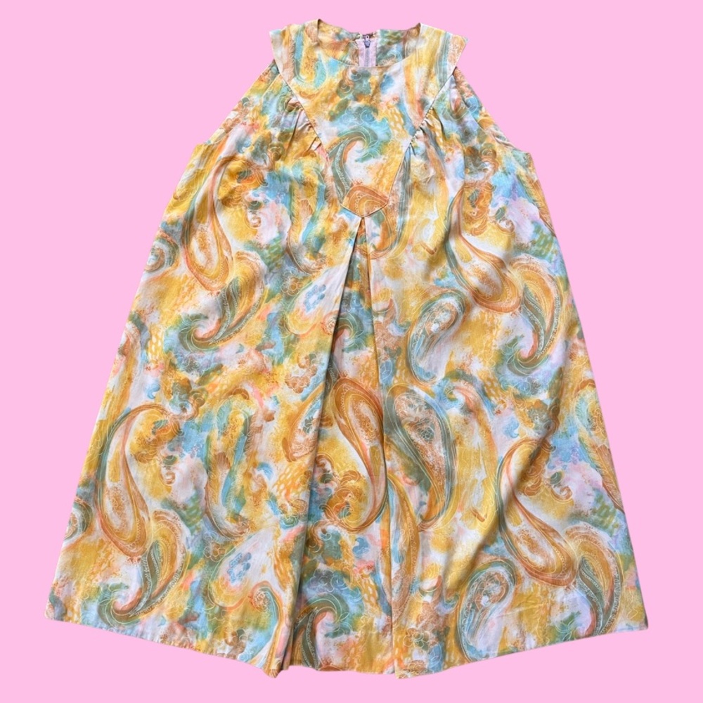 Vintage Yellow Trapeze Dress